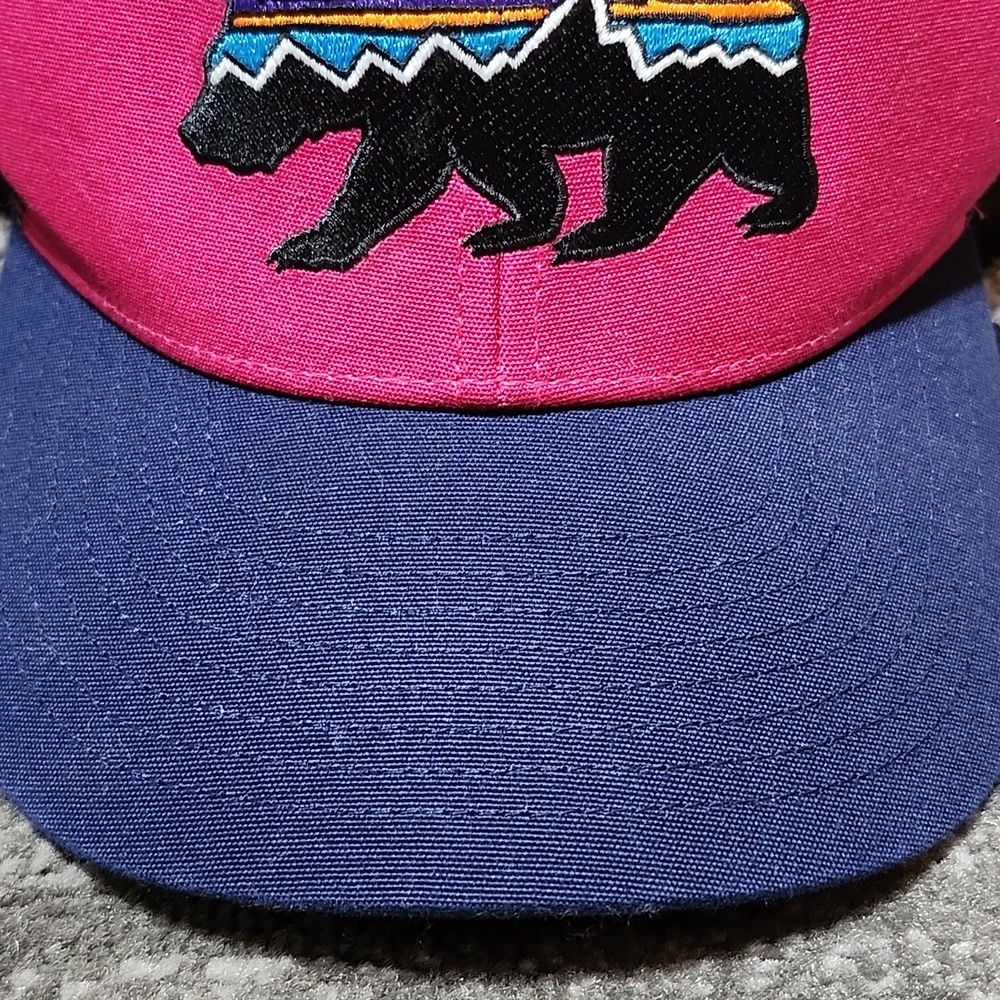 PATAGONIA EMBROIDERED FITZ ROY BEAR LAYBACK MESH SNAP-BACK TRUCKER CAP HAT - Picture 3 of 14